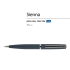 Ручка Sienna шариковая  автоматическая, синий металлический корпус, 1.0 мм, синяя, синий, металл с покрытием silk-touch