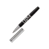 Ручка роллер Jean-Louis Scherrer модель «Cut Out», черный/серебристый, латунь