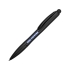 Ручка-стилус шариковая Light, черная с синей подсветкой, черный, металл, пластик