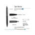 Ручка SAN REMO шариковая  автоматическая, черный металлический корпус, 1.00 мм, синяя, черный, металл с покрытием soft-touch