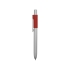 Ручка металлическая шариковая «Bobble» с силиконовой вставкой, серый/красный, серый/красный, металл/силикон