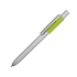 Ручка металлическая шариковая «Bobble» с силиконовой вставкой, серый/зеленое яблоко, серый/зеленое яблоко, металл/силикон