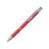 Шариковая кнопочная ручка Moneta с матовым антискользящим покрытием, красный, красный, алюминий