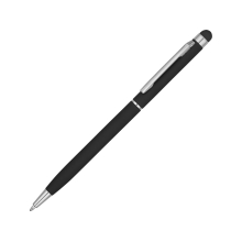 Ручка-стилус шариковая Jucy Soft с покрытием soft touch, черный
