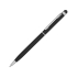 Ручка-стилус шариковая Jucy Soft с покрытием soft touch, черный, черный, металл