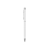 Ручка-стилус шариковая Jucy Soft с покрытием soft touch, белый, белый, металл