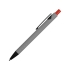 Ручка металлическая soft-touch шариковая «Snap», серый/черный/красный, серый/черный/красный, металл с покрытием soft touch