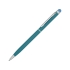 Ручка-стилус шариковая Jucy Soft с покрытием soft touch, бирюзовый, бирюзовый, металл