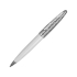 Ручка шариковая Waterman модель Carene Contemporary White ST, белый/серебристый, ювелирная латунь/лак/никеле-палладиевое покрытие
