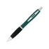 Прорезиненная шариковая ручка Nash, зеленый, зеленый/черный/серебристый, алюминий с силиконовым покрытием