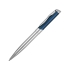 Ручка шариковая «Глазго» серебристая/синяя, серебристый/синий, металл
