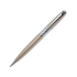 Ручка шариковая BARON с поворотным механизмом. Pierre Cardin, бежевый/серебристый, корпус- латунь, лак/отделка и детали дизайна- сталь, хром