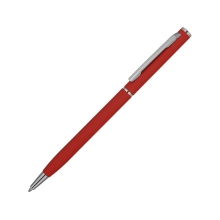 Ручка металлическая шариковая с покрытием софт тач, красный