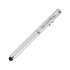 Ручка-стилус Каспер 3 в 1, серебристый, серебристый, металл/каучук