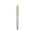 Ручка металлическая шариковая «Bobble» с силиконовой вставкой, серый/зеленое яблоко, серый/зеленое яблоко, металл/силикон