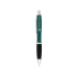 Прорезиненная шариковая ручка Nash, зеленый, зеленый/черный/серебристый, алюминий с силиконовым покрытием