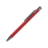 Ручка шариковая UMA «STRAIGHT GUM» soft-touch, с зеркальной гравировкой, красный, красный, металл