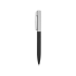 Ручка металлическая soft-touch шариковая «Tally» с зеркальным слоем, серебристый/черный, серебристый/черный, металл с покрытием soft-touch