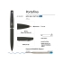 Ручка Portofino шариковая  автоматическая, черный металлический корпус, 1,0 мм, синяя, черный, металл с покрытием silk-touch