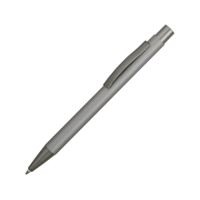 Ручка металлическая soft touch шариковая Tender с зеркальным слоем, серебристый/серый