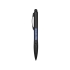Ручка-стилус шариковая Light, черная с синей подсветкой, черный, металл, пластик