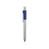 Ручка металлическая шариковая «Bobble» с силиконовой вставкой, серый/синий, серый/синий, металл/силикон