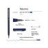 Ручка Palermo шариковая  автоматическая, темно-синий металлический корпус, 0,7 мм, синяя, темно-синий/серебристый, металл с покрытием soft touch