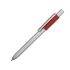 Ручка металлическая шариковая «Bobble» с силиконовой вставкой, серый/красный, серый/красный, металл/силикон