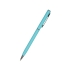 Ручка Palermo шариковая  автоматическая, бирюзовый металлический корпус, 0,7 мм, синяя, бирюзовый/серебристый, металл с покрытием soft touch