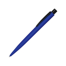 Ручка шариковая металлическая LUMOS M soft-touch, синий/черный