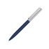 Ручка металлическая шариковая Bright GUM soft-touch с зеркальной гравировкой, темно-синий, темно-синий, металл с покрытием soft-touch