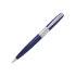 Ручка шариковая BARON с поворотным механизмом. Pierre Cardin, синий металлик/серебристый, корпус- латунь, лак/отделка и детали дизайна- сталь, хром