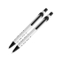 Набор: ручка шариковая и механический карандаш PEN & PEN. Pierre Cardin, белый/черный, белый/черный, корпус- алюминий с глянцевым покрытием, клип- металл с черным покрытием, детали дизайна- силикон