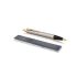 Ручка шариковая Parker IM Core Brushed Metal GT, серебристый/золотистый, серебристый/черный/золотистый, латунь, круговая полировка. отделка- латунь с позолотой