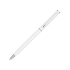 Ручка металлическая шариковая Slim, белый, белый, алюминий