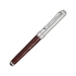 Ручка роллер Cesare Emiliano серебро, кожа ящерицы в футляре, бордовый/серебристый, натуральная кожа/серебро/латунь