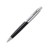 Ручка шариковая Easy. Pierre Cardin, черный, черный/серебристый, корпус- латунь, лак/отделка и детали дизайна- сталь, хром
