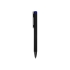 Ручка металлическая шариковая Taper Metal софт-тач с цветным зеркальным слоем, черный с синим, черный, синий, металл