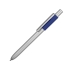 Ручка металлическая шариковая «Bobble» с силиконовой вставкой, серый/синий, серый/синий, металл/силикон