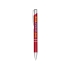 Анодированная шариковая ручка Alana, красный, красный, алюминиевый корпус с элементами абс пластика и стальным зажимом