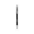 Ручка металлическая шариковая Moneta с цветной кнопкой, черный/серебристый, черный, алюминий