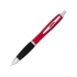 Прорезиненная шариковая ручка Nash, красный, красный/черный/серебристый, алюминий с силиконовым покрытием