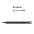 Ручка Bergamo шариковая автоматическая, черный металлический корпус, 1.0 мм, синяя, черный, металл с покрытием silk-touch