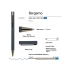 Ручка Bergamo шариковая автоматическая, синий металлический корпус, 1.0 мм, синяя, синий, металл с покрытием silk-touch