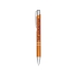 Анодированная шариковая ручка Alana, оранжевый, оранжевый, алюминиевый корпус с элементами абс пластика и стальным зажимом
