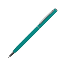 Ручка металлическая шариковая Атриум с покрытием софт-тач, бирюзовый