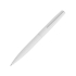 Ручка шариковая Milos, белый, белый/серебристый, металл c покрытием софт-тач