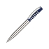 Ручка шариковая Senator New Spring Chrome, серебристый/синий, серебристый/синий, металл