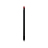 Резиновая шариковая ручка-стилус Dax, черный/красный, черный/красный, металл с резиновым покрытием