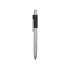 Ручка металлическая шариковая «Bobble» с силиконовой вставкой, серый/черный, серый/черный, металл/силикон